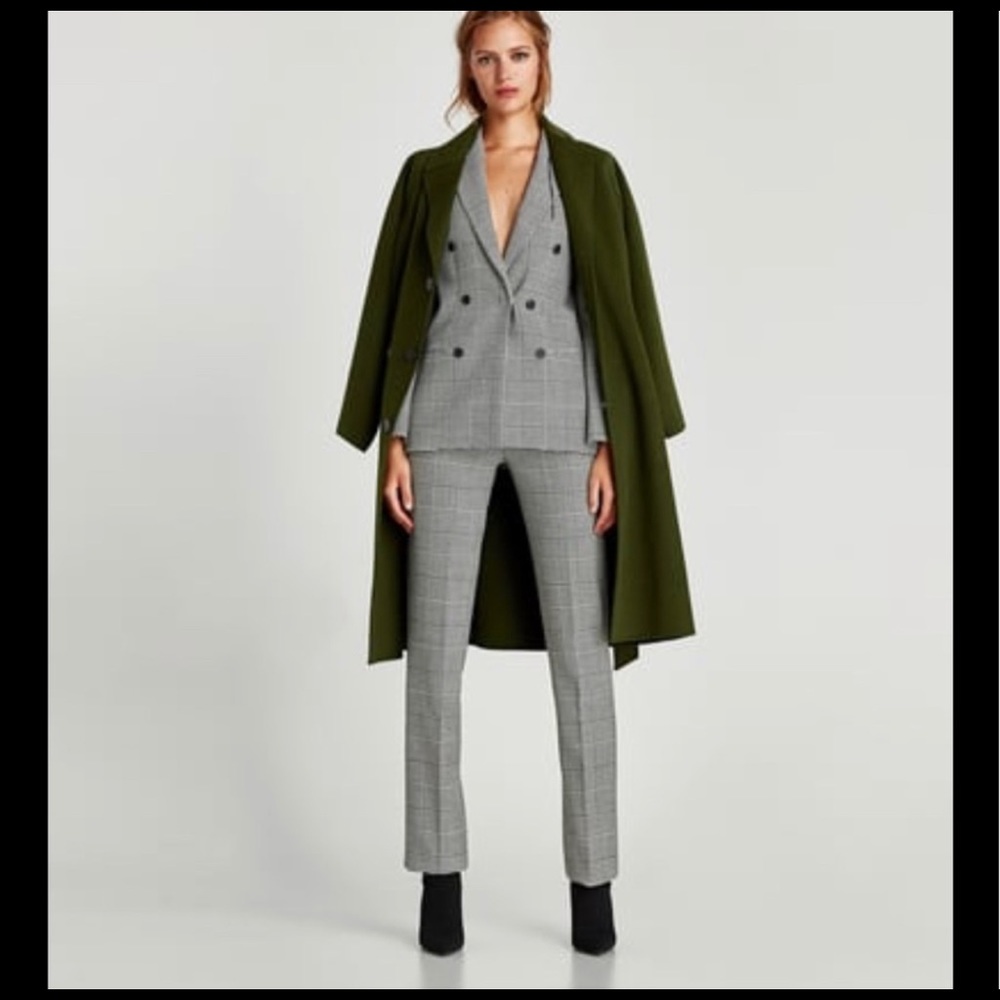 Zara Checked Double-Breasted Jacket - image 5